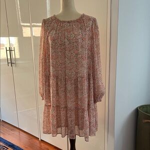 H&M Pink Floral Long Sleeve Dress